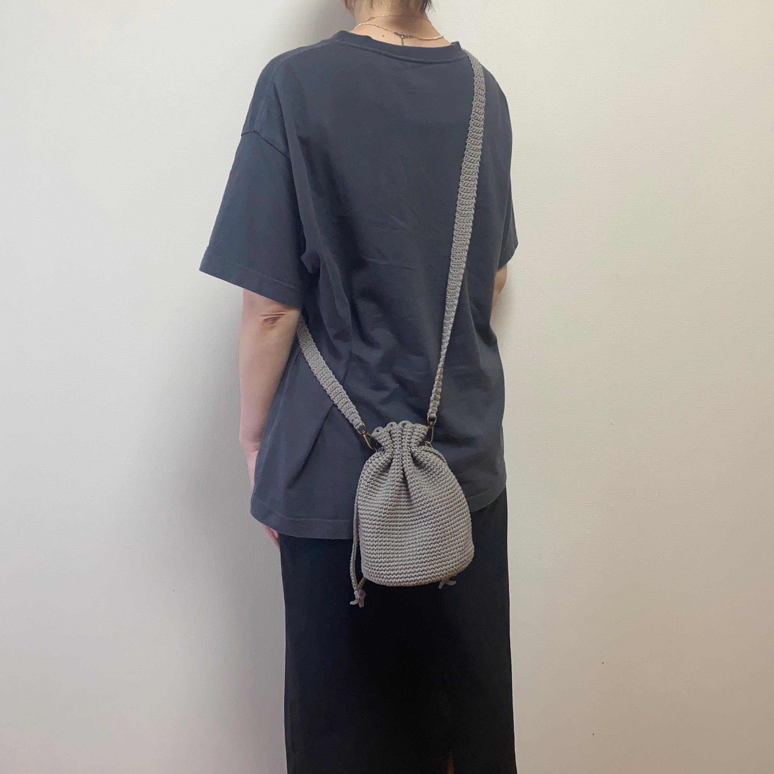 巾着ショルダーバッグ | かぎ針編みバッグ専門店 aoaka